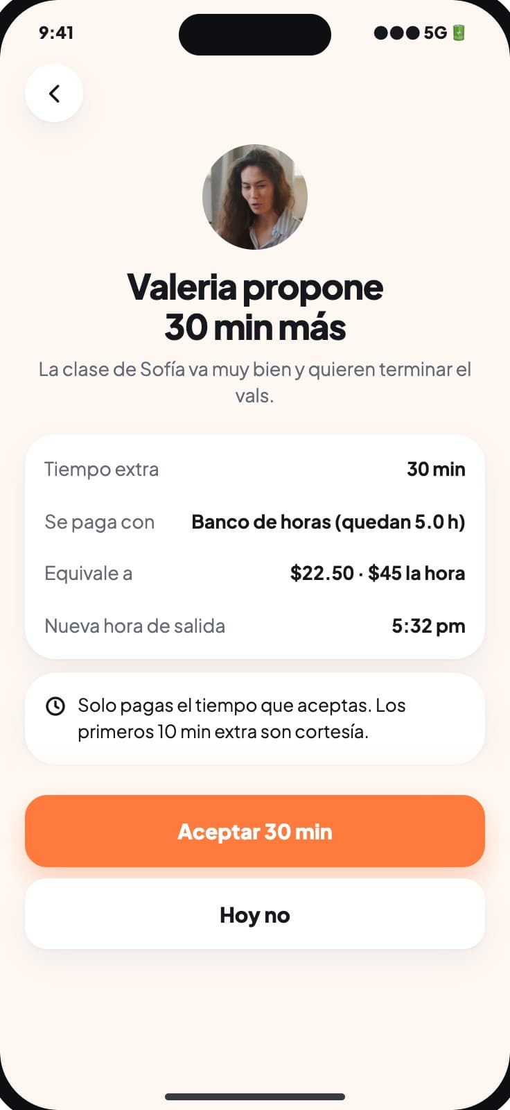 La familia aprueba tiempo extra