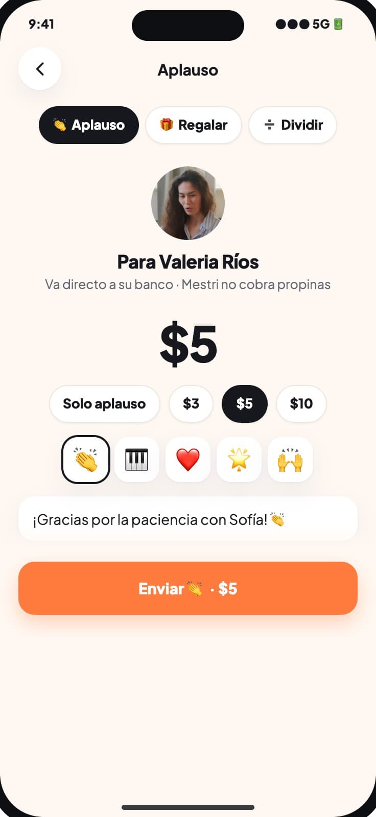 Aplauso, regalar horas o dividir una clase