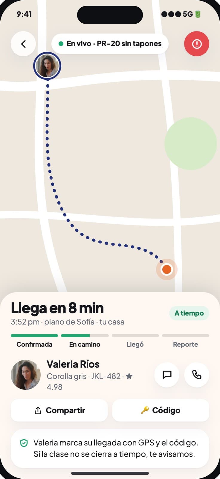 Instructor on the way, live